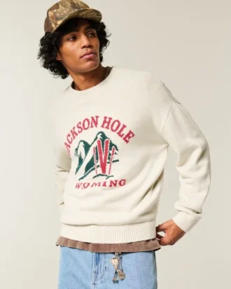 Boxy Jackson Hole Grafikli Kazak