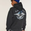 Boxy Lake Tahoe Snowboard Grafik Kapüşonlu Sweatshirt