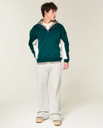 Boxy Logo Çeyrek Fermuarlı Sweatshirt