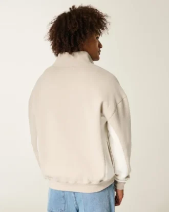 Boxy Logo Çeyrek Fermuarlı Sweatshirt