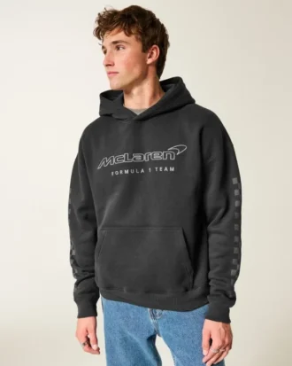 Boxy McLaren Grafik Kapüşonlu Sweatshirt