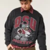 Boxy Mickey Mouse Ohio State Buckeyes Grafikli Crew Sweatshirt