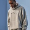 Boxy No Fear Grafik Kapüşonlu Sweatshirt