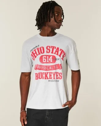 Boxy Ohio State Üniversitesi Buckeyes Grafikli Tişört Boxy Ohio State Üniversitesi Buckeyes Grafikli Tişört