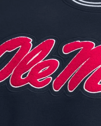 Boxy Ole Miss Grafikli Crew Sweatshirt