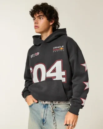 Boxy Oracle Red Bull Racing Grafik Kapüşonlu Sweatshirt Boxy Oracle Red Bull Racing Grafik Kapüşonlu Sweatshirt