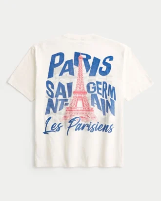 Boxy Paris Saint-Germain F.C. Grafikli Tişört