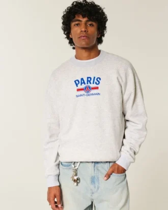 Boxy Paris Saint-Germain Grafikli Crew Sweatshirt