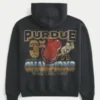 Boxy Purdue Üniversitesi Grafik Kapüşonlu Sweatshirt Boxy Purdue Üniversitesi Grafik Kapüşonlu Sweatshirt