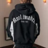 Boxy Real Madrid CF Grafik Fermuarlı Kapüşonlu Sweatshirt Boxy Real Madrid CF Grafik Fermuarlı Kapüşonlu Sweatshirt
