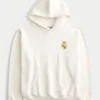 Boxy Real Madrid CF Grafik Kapüşonlu Sweatshirt Boxy Real Madrid CF Grafik Kapüşonlu Sweatshirt