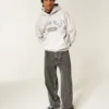 Boxy Senior Year 2026 Grafik Kapüşonlu Sweatshirt