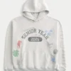 Boxy Senior Year 2026 Grafik Kapüşonlu Sweatshirt