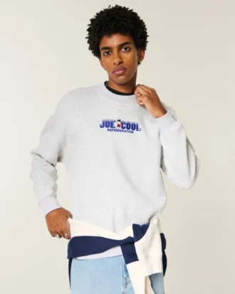 Boxy Snoopy Joe Cool Grafikli Crew Sweatshirt
