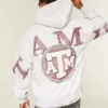 Boxy Texas A&M Üniversitesi Aggies Grafik Fermuarlı Kapüşonlu Sweatshirt Boxy Texas A&M Üniversitesi Aggies Grafik Fermuarlı Kapüşonlu Sweatshirt