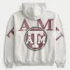 Boxy Texas A&M Üniversitesi Aggies Grafik Fermuarlı Kapüşonlu Sweatshirt Boxy Texas A&M Üniversitesi Aggies Grafik Fermuarlı Kapüşonlu Sweatshirt