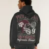 Boxy Texas A&M Üniversitesi Aggies Grafik Kapüşonlu Sweatshirt Boxy Texas A&M Üniversitesi Aggies Grafik Kapüşonlu Sweatshirt