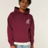 Boxy Texas A&M Üniversitesi Aggies Grafik Kapüşonlu Sweatshirt Boxy Texas A&M Üniversitesi Aggies Grafik Kapüşonlu Sweatshirt