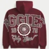 Boxy Texas A&M Üniversitesi Aggies Grafik Kapüşonlu Sweatshirt Boxy Texas A&M Üniversitesi Aggies Grafik Kapüşonlu Sweatshirt