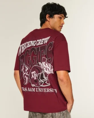 Boxy Texas A&M Üniversitesi Aggies Grafikli Tişört Boxy Texas A&M Üniversitesi Aggies Grafikli Tişört