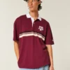 Boxy Texas A&M Üniversitesi Grafikli Polo Boxy Texas A&M Üniversitesi Grafikli Polo