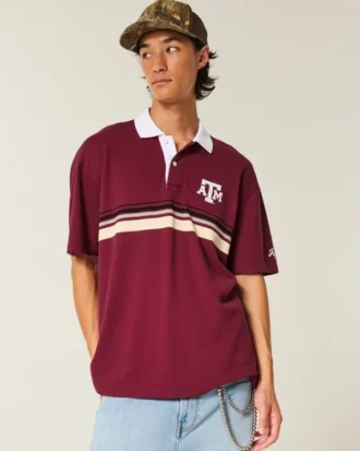 Boxy Texas A&M Üniversitesi Grafikli Polo