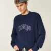 Boxy Tokyo Grafikli Crew Sweater