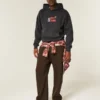 Boxy Tom ve Jerry Grafik Kapüşonlu Sweatshirt Boxy Tom ve Jerry Grafik Kapüşonlu Sweatshirt