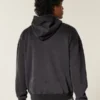 Boxy University of Houston Cougars Grafik Kapüşonlu Sweatshirt