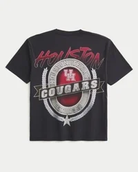 Boxy University of Houston Cougars Grafikli Tişört