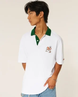 Boxy University of Miami Hurricanes Grafik Polo