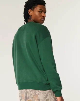 Boxy University of Miami Hurricanes Grafikli Crew Sweatshirt