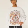 Boxy University of Minnesota Golden Gophers Grafikli Crew Sweatshirt Boxy University of Minnesota Golden Gophers Grafikli Crew Sweatshirt
