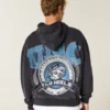 Boxy University of North Carolina Tar Heels Grafik Kapüşonlu Sweatshirt