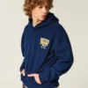 Boxy University of Notre Dame Fighting Irish Grafik Kapüşonlu Sweatshirt