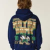 Boxy University of Notre Dame Fighting Irish Grafik Kapüşonlu Sweatshirt