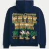 Boxy University of Notre Dame Fighting Irish Grafik Kapüşonlu Sweatshirt