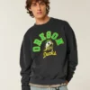 Boxy University of Oregon Ducks Grafikli Crew Sweatshirt