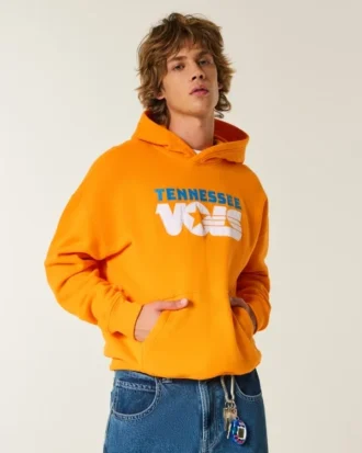 Boxy University of Tennessee Volunteers Grafik Kapüşonlu Sweatshirt