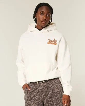 Boxy University of Texas at Austin Longhorns Grafik Kapüşonlu Sweatshirt