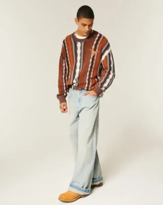 Boxy University of Texas at Austin Longhorns Grafikli Crew Sweater