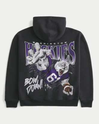 Boxy University of Washington Huskies Grafik Kapüşonlu Sweatshirt Boxy University of Washington Huskies Grafik Kapüşonlu Sweatshirt