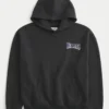 Boxy University of Washington Huskies Grafik Kapüşonlu Sweatshirt