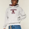 Boxy Virginia Tech Hokies Grafik Kapüşonlu Sweatshirt