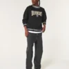 Boxy Washington Üniversitesi Huskies Grafikli Crew Sweatshirt Boxy Washington Üniversitesi Huskies Grafikli Crew Sweatshirt