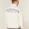 Boxy Yarım Fermuarlı Volkswagen Grafik Sweatshirt