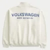 Boxy Yarım Fermuarlı Volkswagen Grafik Sweatshirt