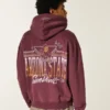 Boxy Zip-Up Arizona State University Sun Devils Grafik Kapüşonlu Sweatshirt