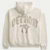 Boxy Zip-Up Detroit 79 Grafik Kapüşonlu Sweatshirt Boxy Zip-Up Detroit 79 Grafik Kapüşonlu Sweatshirt