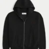 Boxy Zip-Up Good Luck Grafik Kapüşonlu Sweatshirt Boxy Zip-Up Good Luck Grafik Kapüşonlu Sweatshirt